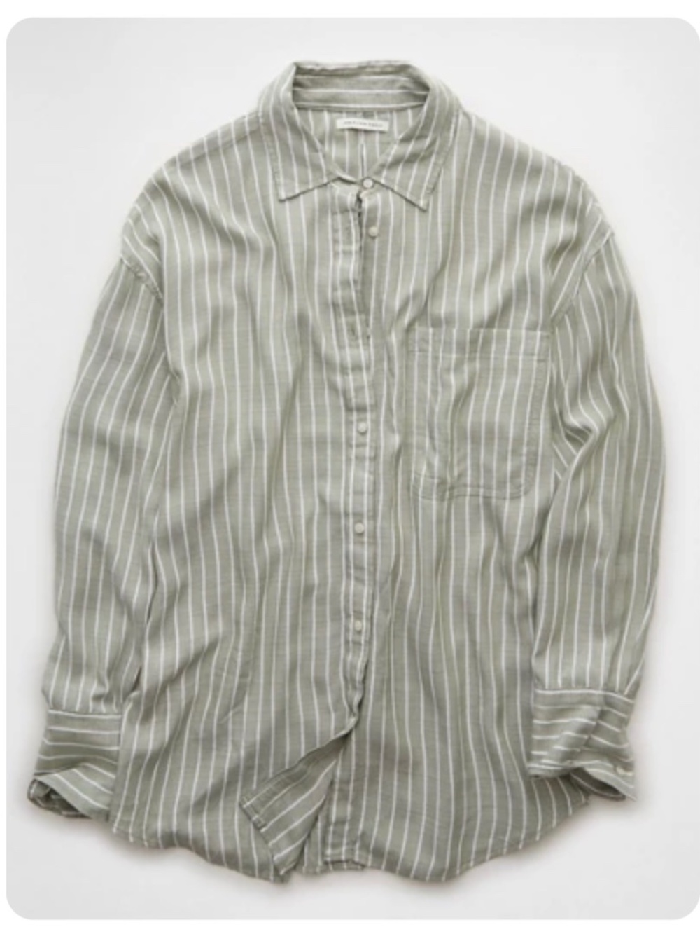 AE long sleeve tie back button up